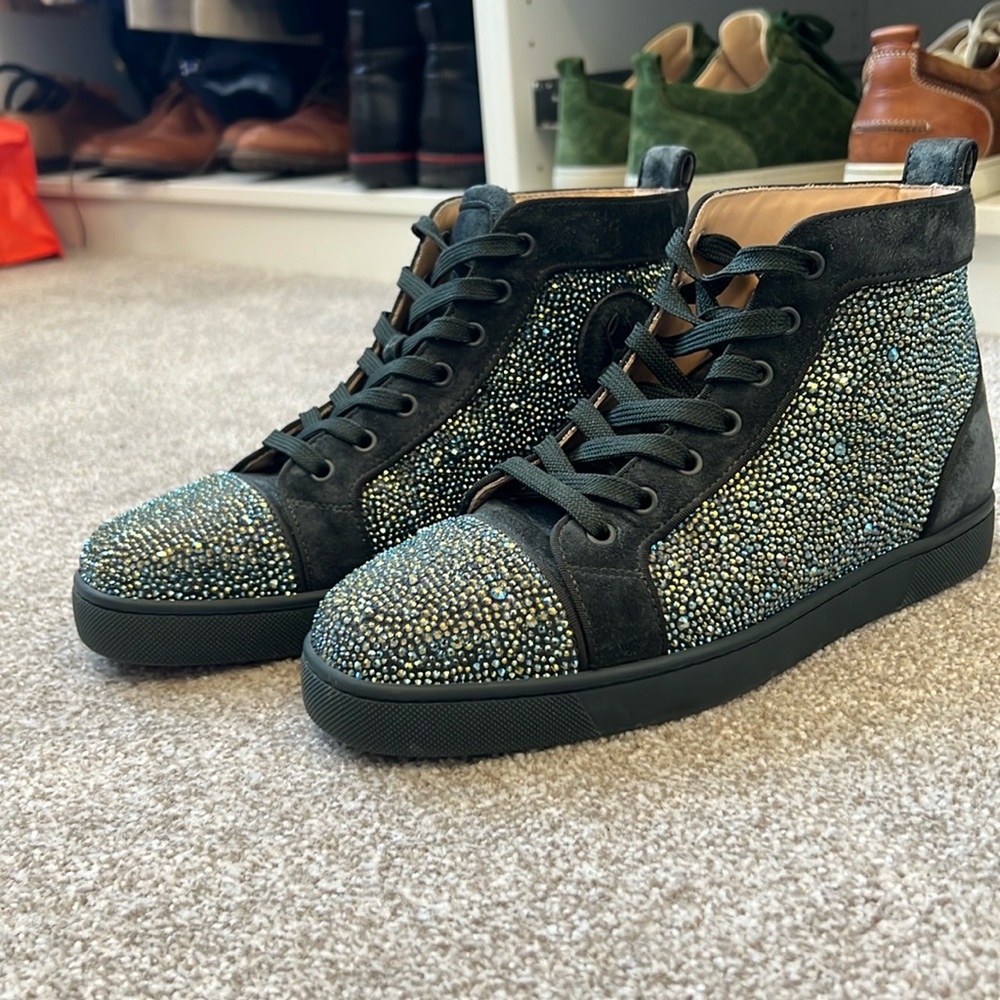 Christian Louboutin Strauss Green crystal Size 40